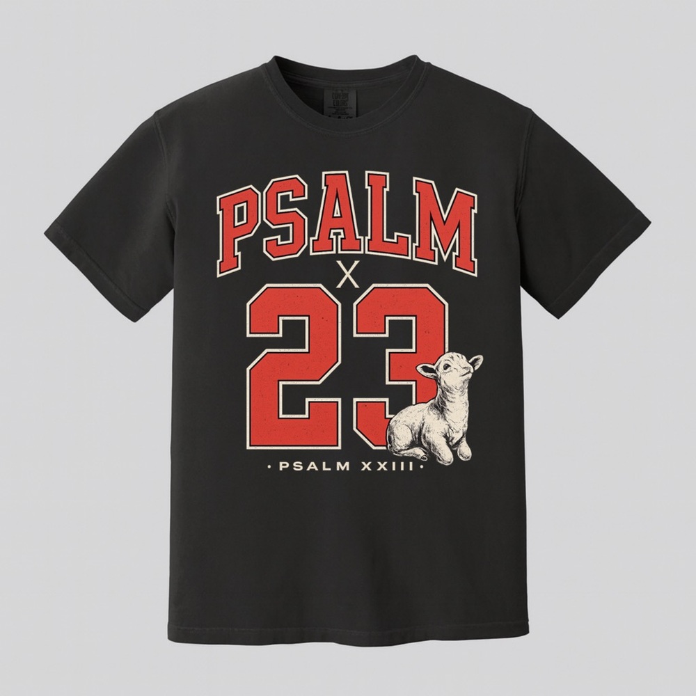 Black Psalm 23 Graphic T-Shirt